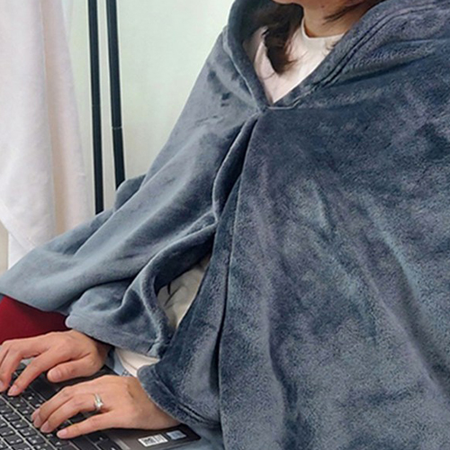 [꿀잠드림] 프리미엄 8mm 밍크 극세사 단추 망토담요
